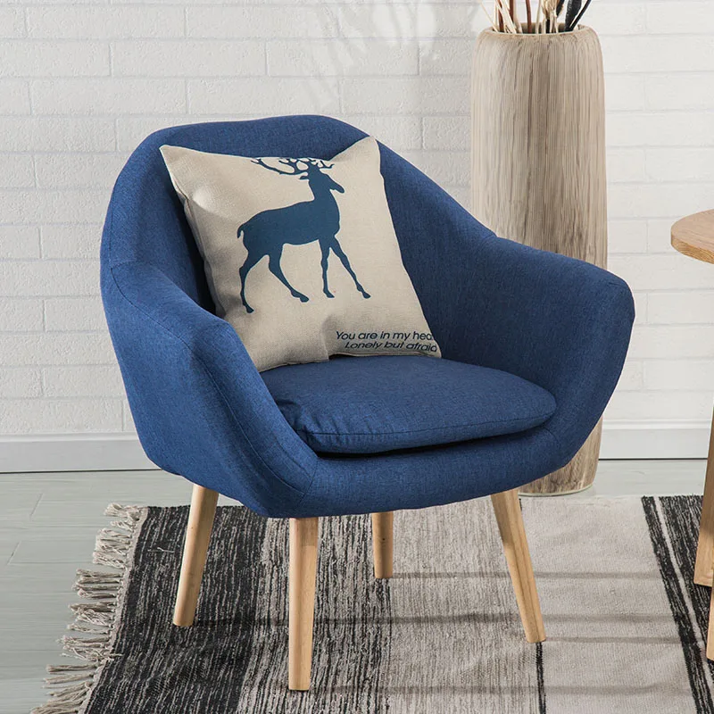 

2019 Nordic Modern Simple Lazy Sofa Chair Bedroom Small Huxing Single Living Room Recreational Cloth Art Balcony Single Sofa