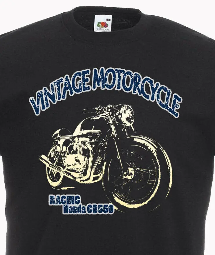 Винтажная мотоциклетная футболка для Кафе Racer Racing Cb550 Ретро дизайн 2019 модная