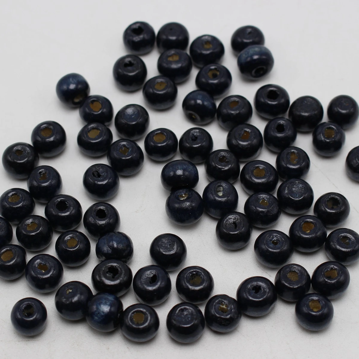 500 темно-синий 8 мм круглые деревянные бусины ~ | Украшения и аксессуары