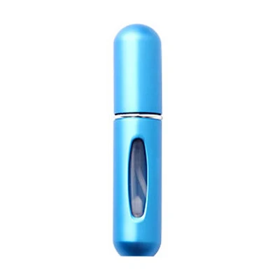 5ml Refillable Mini Perfume Bottle Atomizer Aluminum Atomizer Portable Travel Cosmetic Container Perfume Bottle Spray Container - Цвет: Синий
