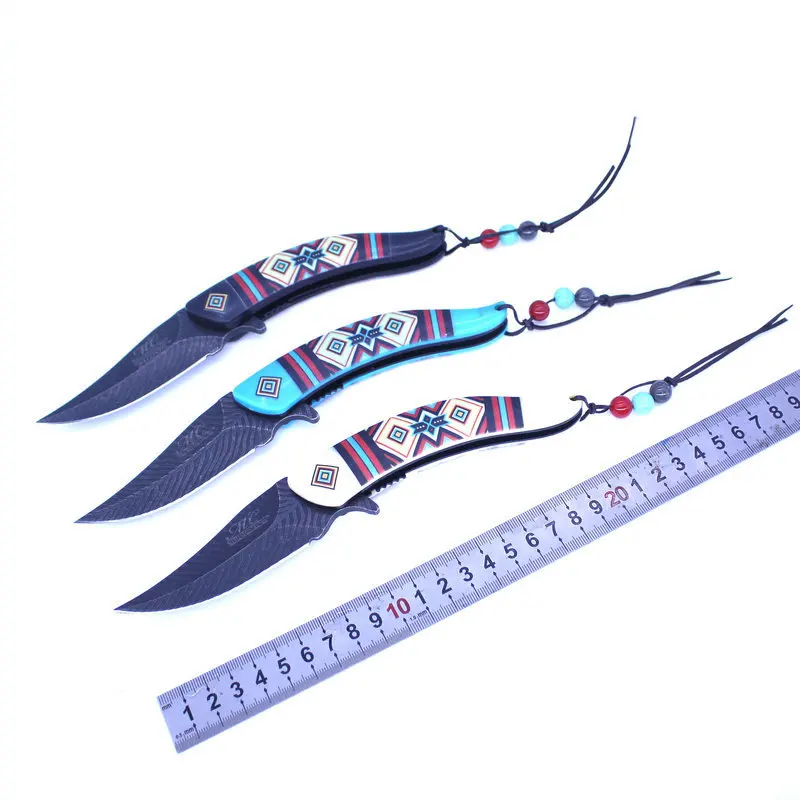 

Hysenss Indian Totem Outdoor Pocket Hunting Fishing Hiking Camping Tactical Folding Knife Stainless Steel Edc Peeling Tool