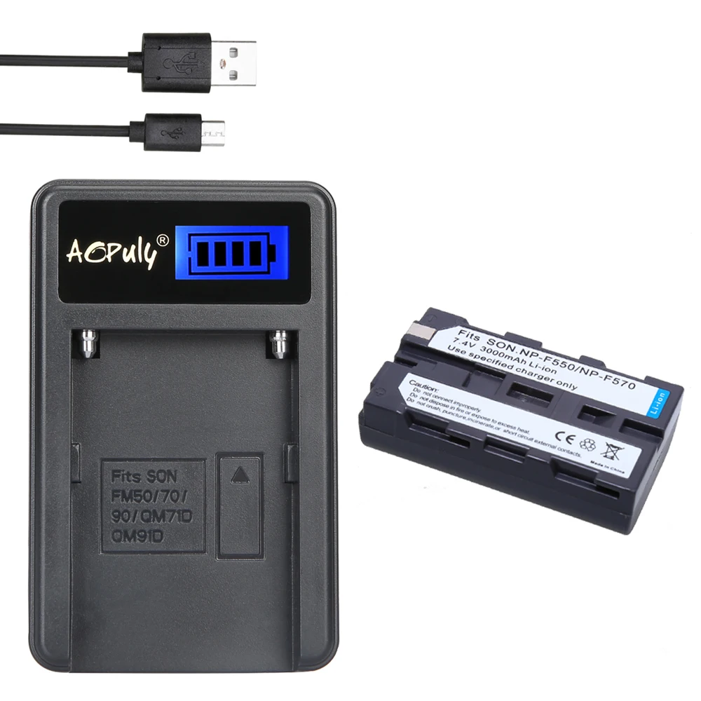 NP F550 USB зарядное устройство батарея F570 литий ионная аккумуляторная для камеры Sony