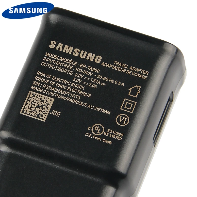 Оригинальный SAMSUNG 9V Быстрое зарядное устройство адаптер для Samsung GALAXY S10 S10E S10Plus