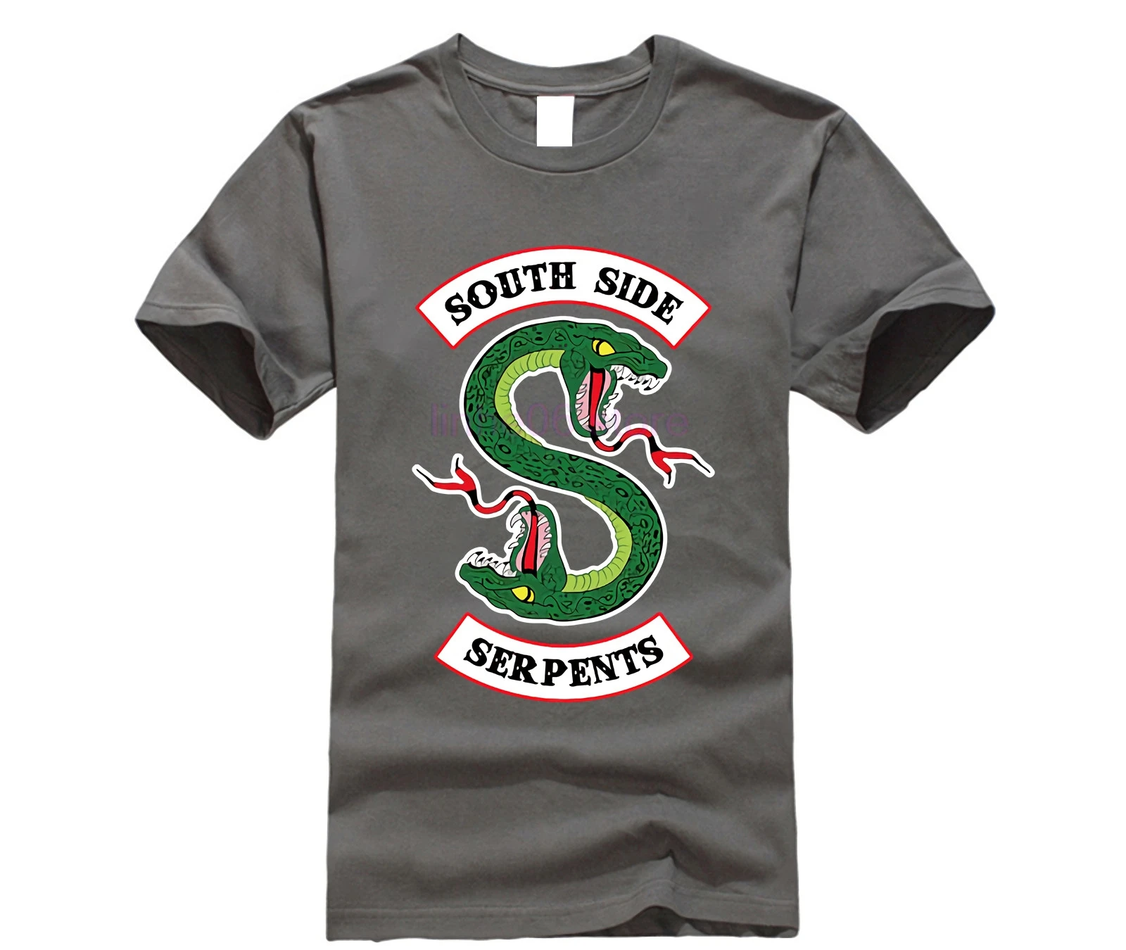 Мужская футболка с надписью South Side Serpents хлопковая повседневная черная
