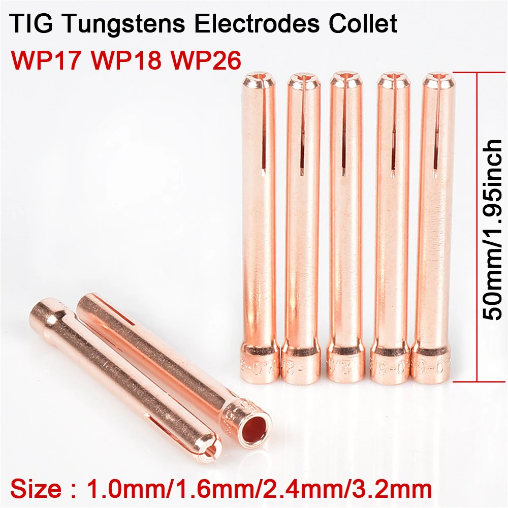

Цанги для горелок TIG Jinhu WP17 WP18 WP26 1.0-3.2 мм