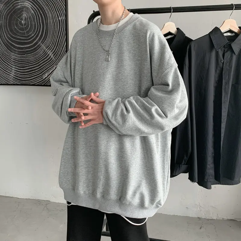 

2021 Hoodies Sweatshirt Mens Black White Hip Hop Punk Pullover Streetwear Casual Fashion Clothes Mens Oversized Korean Harajuku