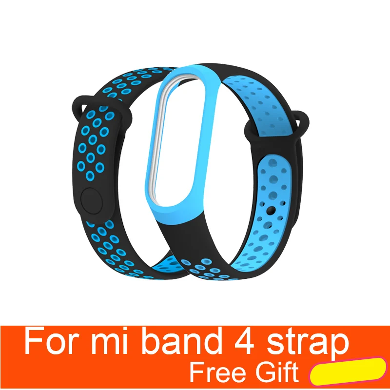 Спортивный ремешок для xiaomi Mi Band 4 Цветной силиконовый браслет Xiaomi mi band смарт