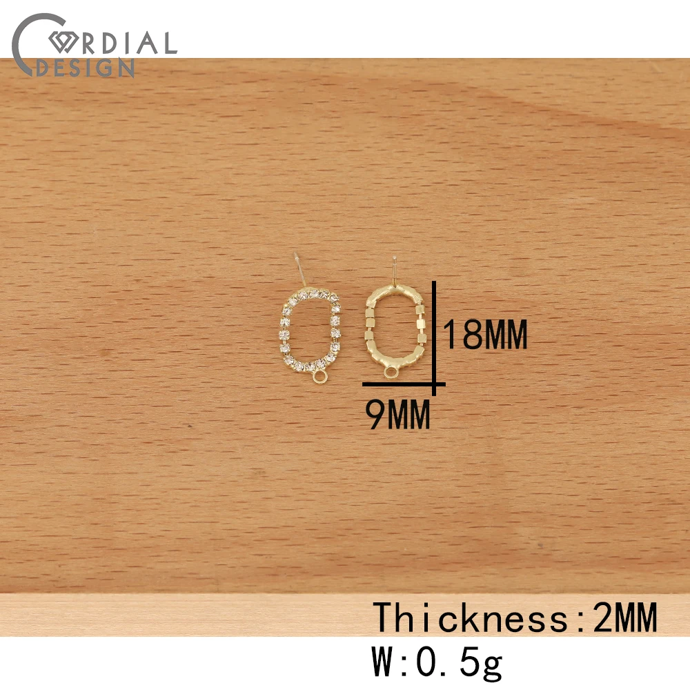 

Cordial Design 50Pcs Jewelry Accessories/CZ Earrings Stud/Hand Made/Claw Chain/DIY Earrings Making/Jewelry Findings & Components