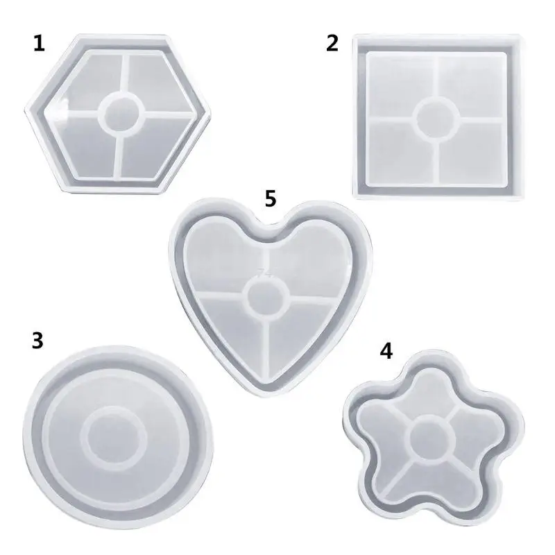 

Silicone Mold DIY Cup Pad Water Cup Mat Holder Epoxy Resin Crafts Molds Handmade Charms Jewelry Gifts Floral Shape