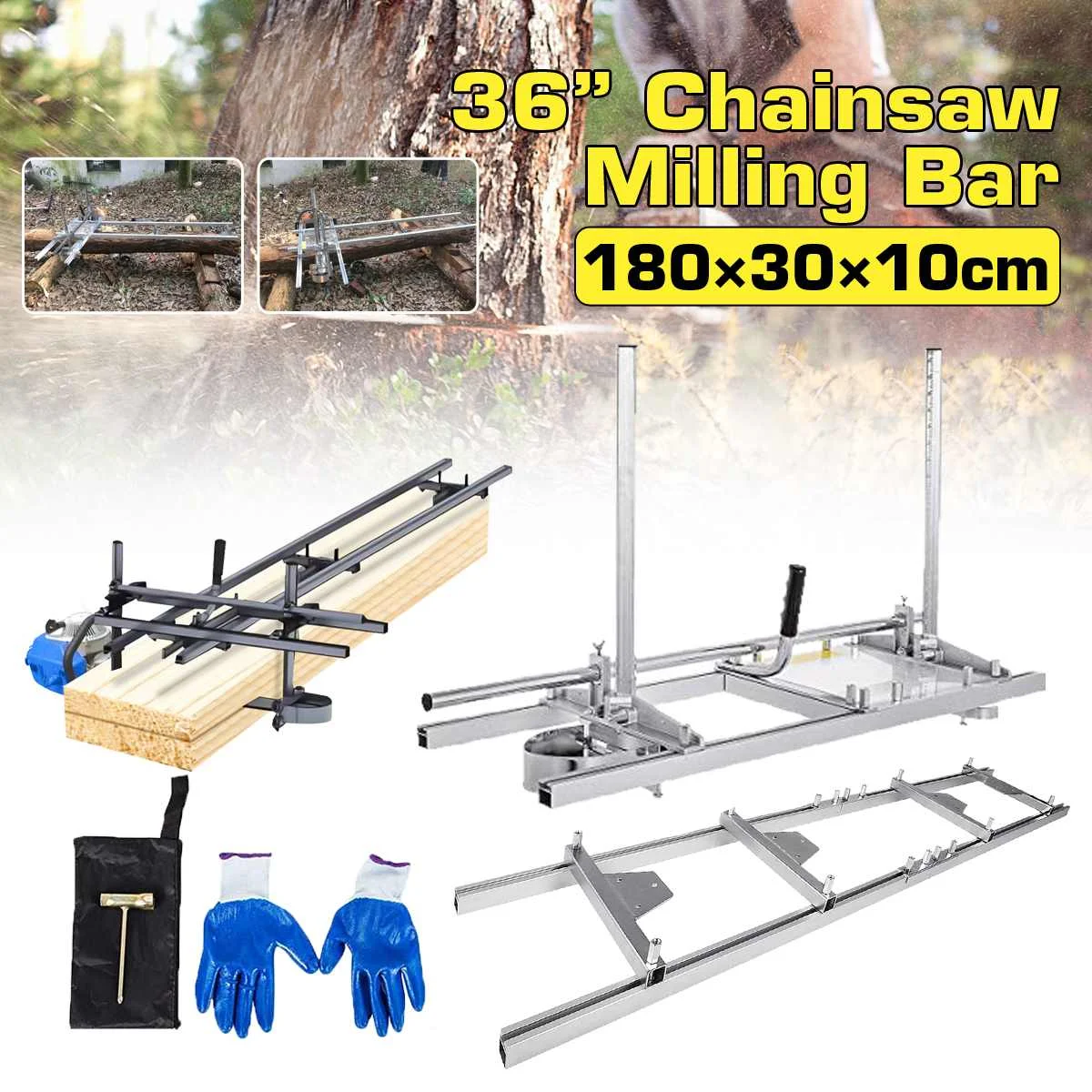 36 дюймов портативная цепная пила мельница наборы строгальных станков фрезерный