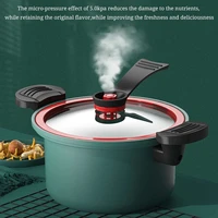 3 57l kitchen vacuum micro pressure cooker cookware soup meats pot gas stoveopen fire pressure cooker stew pot non stick pot