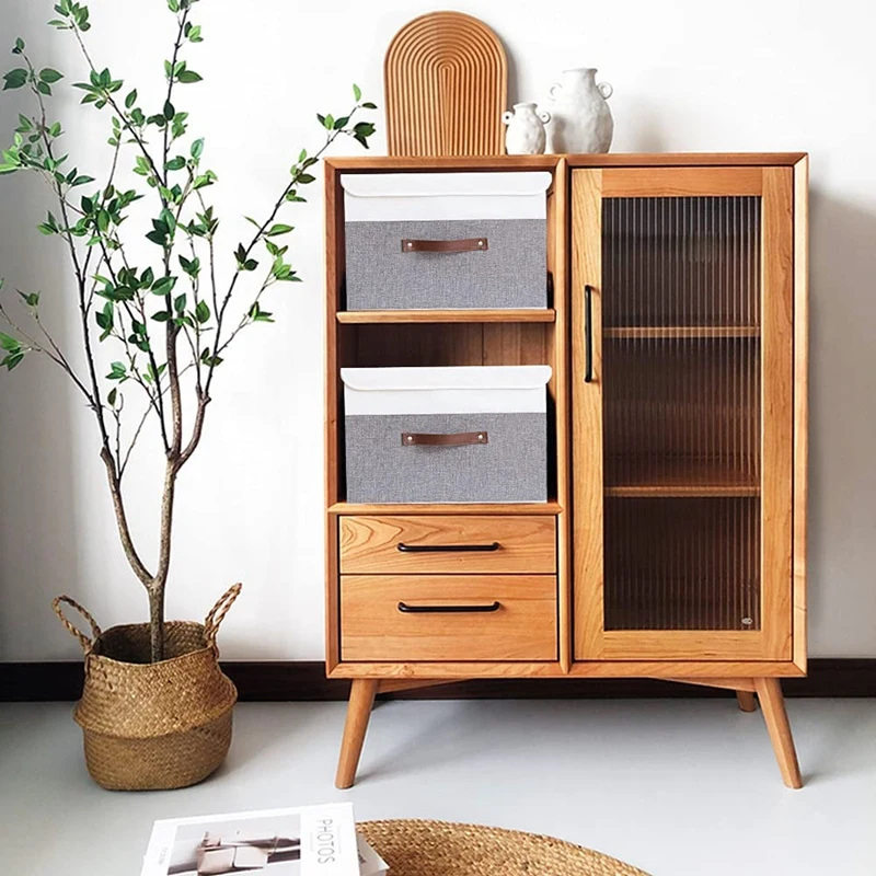 Большой складной ящик для хранения с крышкой полка одежды корзина контейнер