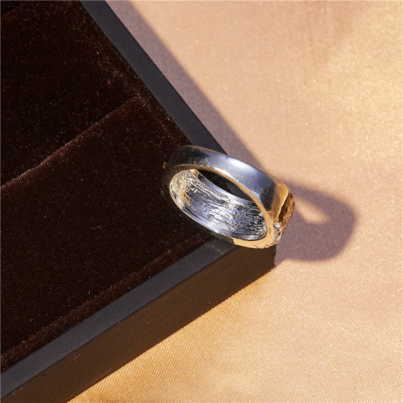 

New fashion popular exquisite banquet accessories brown zircon ring romantic femininity elegant charm jewelry gift wholesale