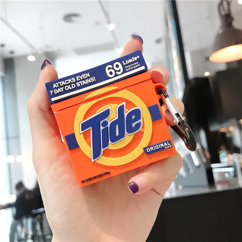 

Горячий стиральный порошок Tide силиконовый чехол для Apple Airpods 1 2 Bluetooth наушники защитную крышку для airpods pro Чехол аксессуары