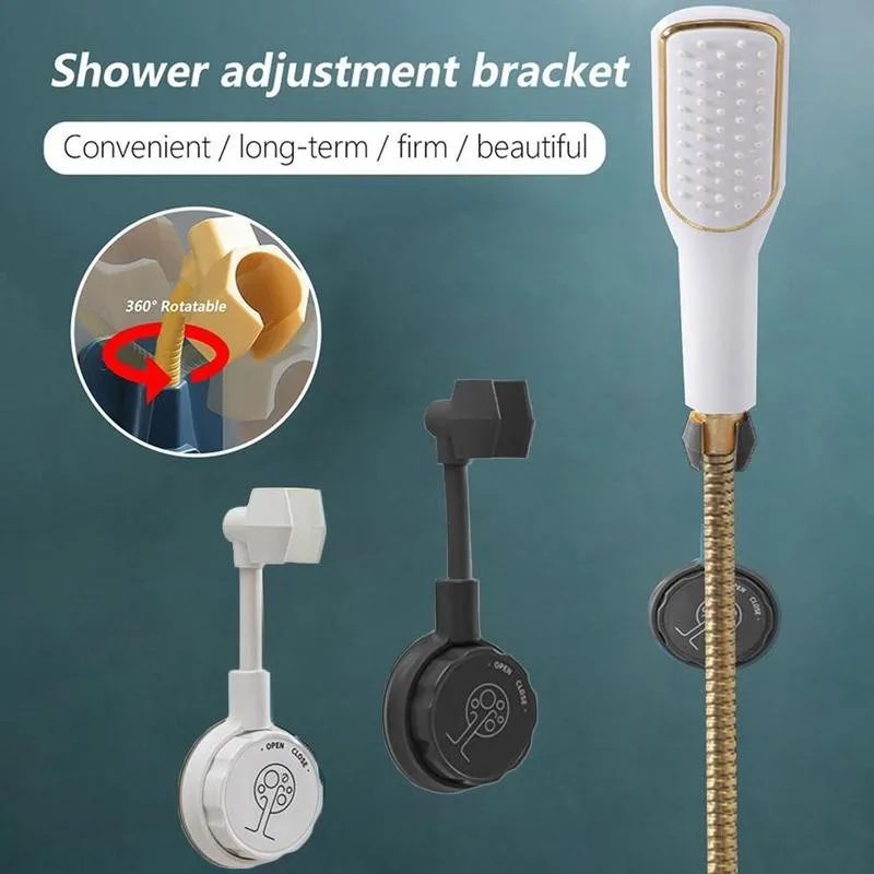 

Bathroom Shower Hook Self-adhesive Wall Mounted Shower Head Support Bathroon Accessories Universal Adjustable Shower