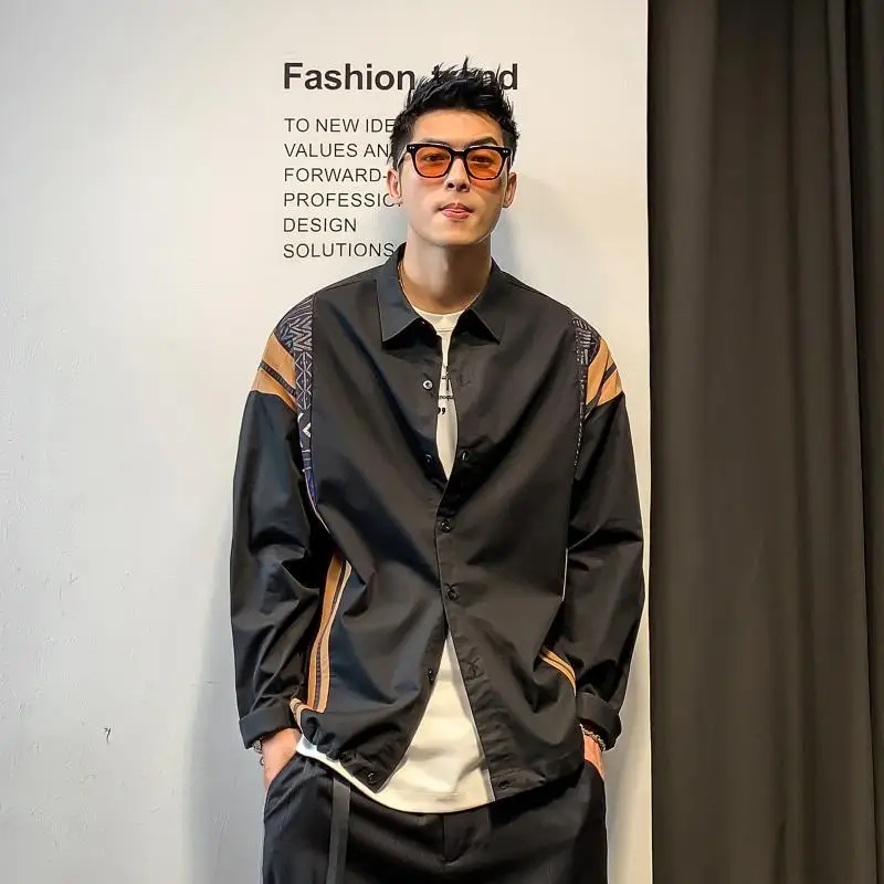 

QIWN 2021 New Men's Shirt Long Sleeve Shirt Button Up Shirt Shirts for Men Oversized Shirt Satin Shirt Longsleeve Shirt Men