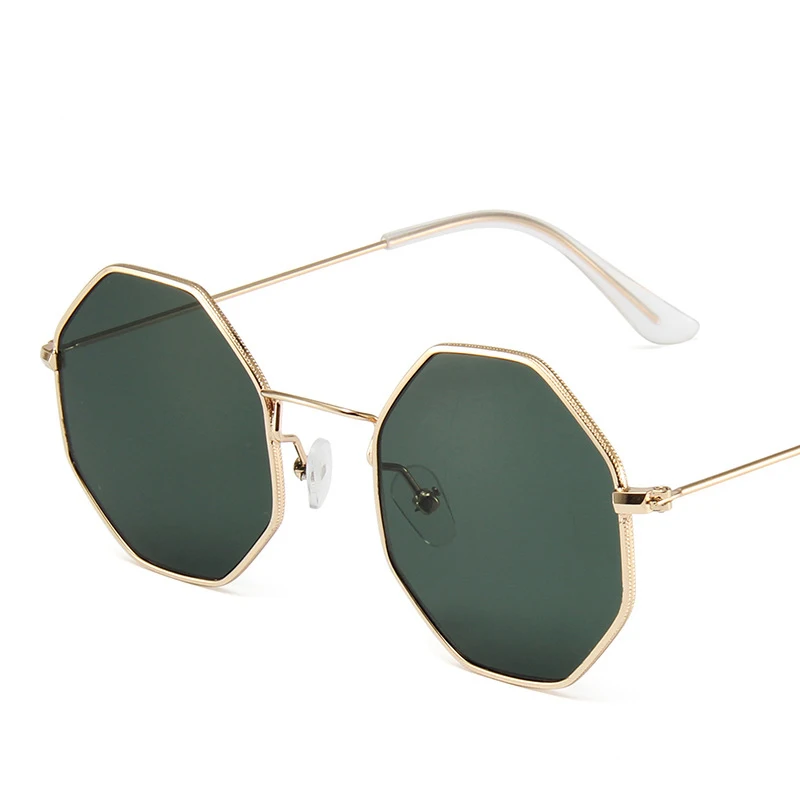 

Hexagon Men Women Sunglasses Square Polygon Sun Glasses Luxury Brand Designer Retro Female Shades Metal Eyewear Gafas De Sol