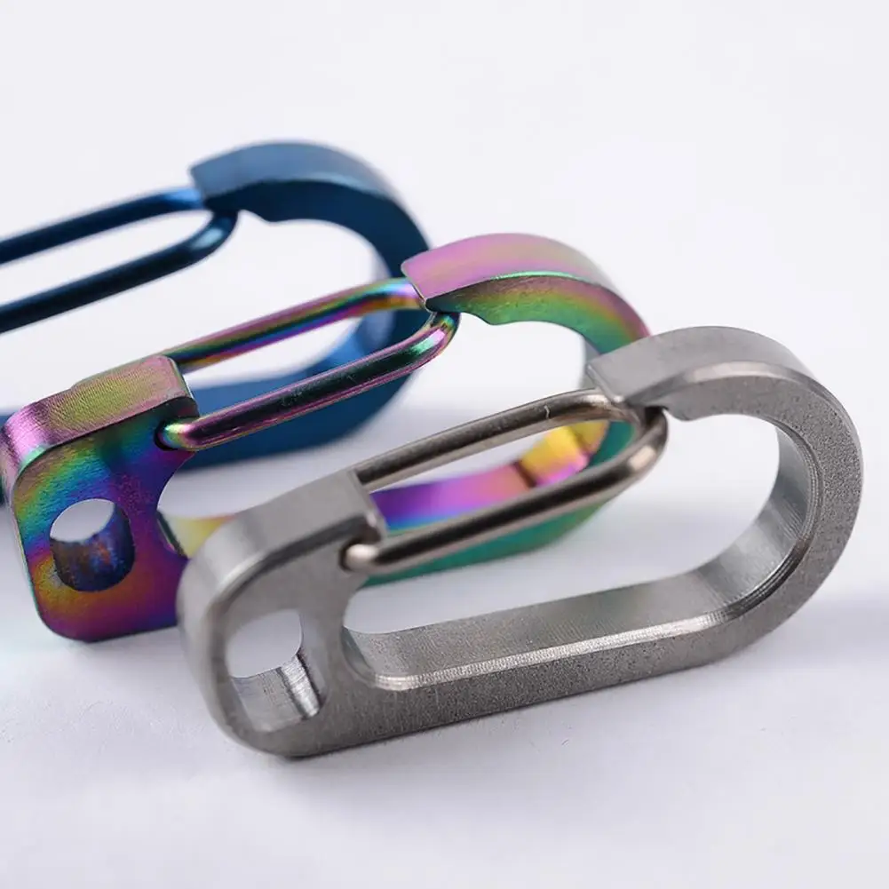 

Outdoor Climbing Carabiner Keychain Buckle Titanium Alloy Waist Belt Clip Anti-lost Hanger Tool Climb Backpack Buckle Keychain