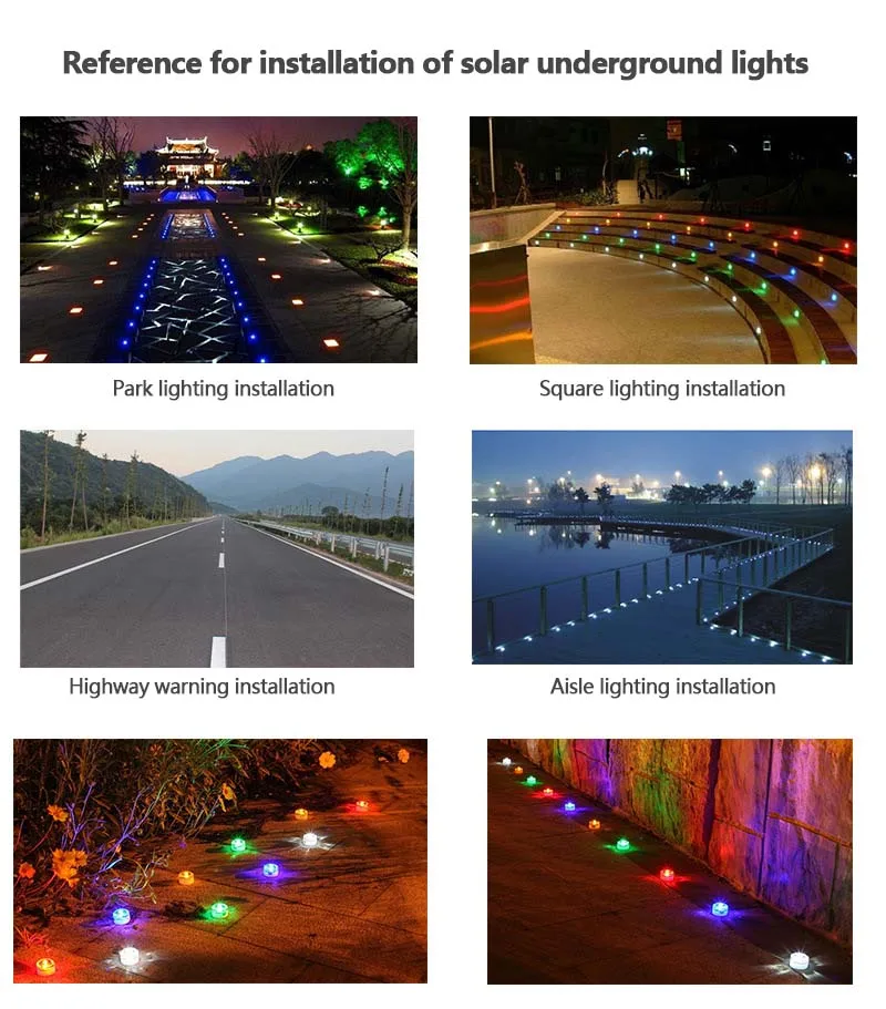 

Outdoor decoration garden path courtyard landscape buried lamp IP65 waterproof round lawn lamp LED solar buried lamp buried lamp