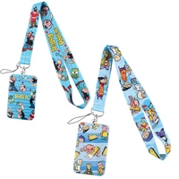 fd0614 anime popeye lanyard neck strap rope cute for mobile cell phone id card badge keychain diy lanyards gift