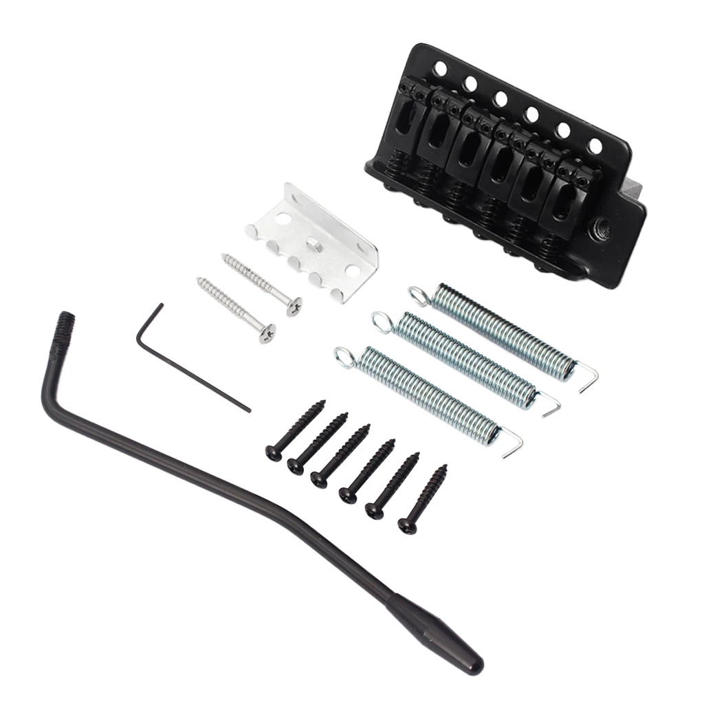 Metal Electric Guitar Tremolo Bridge Set Black Right Handed | Спорт и развлечения