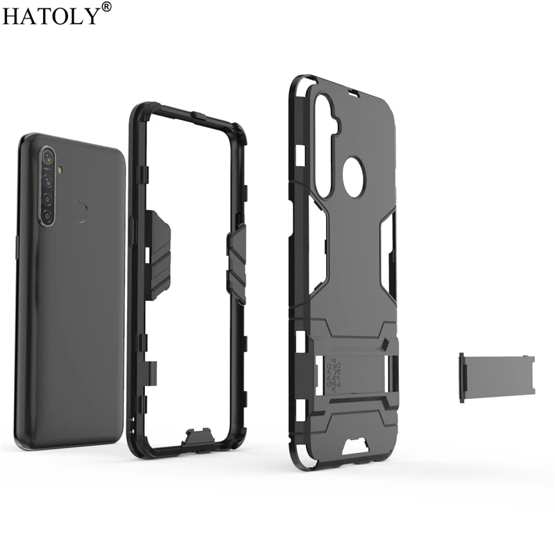 for oppo realme 5 pro case silicone robot armor shell pc tpu back phone cover for realme 5 pro protective case for realme 5 pro free global shipping