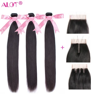 Пряди натуральных бразильских волос, 3 пряди, 4x4, не Реми