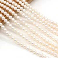 high quality natural freshwater pearl beads potato shape glossy pearl loose beads for making jewelry bracelet necklace 7 8mm
