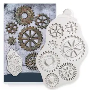 Luyou 1 шт. Шестерня кружева силиконовые формы торта украшения торта инструменты помадки форма для шоколадной мастики FM1912