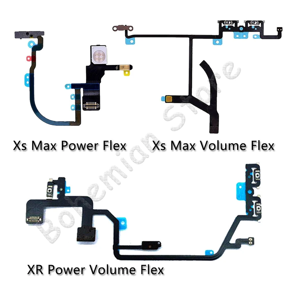 Гибкий кабель питания для iPhone X Xs Max XR 7 8 Plus кнопка отключения звука и громкости