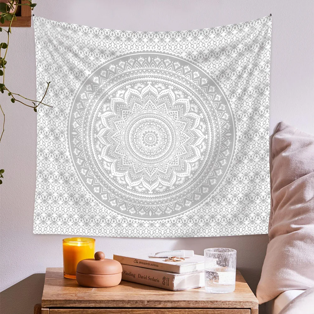 Богемный гобелен фоновая ткань Настенная искусственная мандала декоративная [L] -