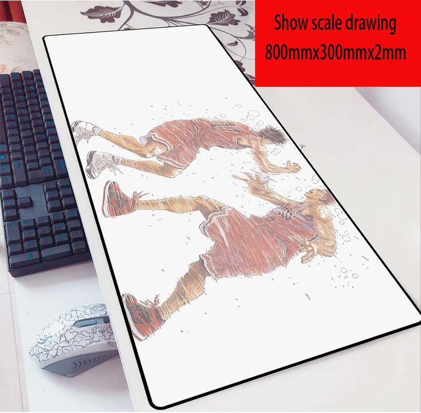 

SLAM DUNK mouse pad 800x300mm pad to mouse notbook computer mousepad locrkand gaming padmouse gamer large keyboard mouse mats
