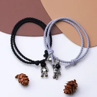 magnet paired rubber band couple bracelet for lovers distance bracelet women men braided string bracelet friendship jewelry gift
