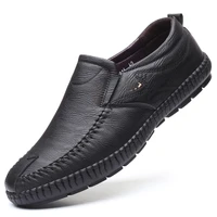 holfredterse casual leather mens loafers moccasins breathable slip on driving boat comfort flat office walking smart shoes 9816