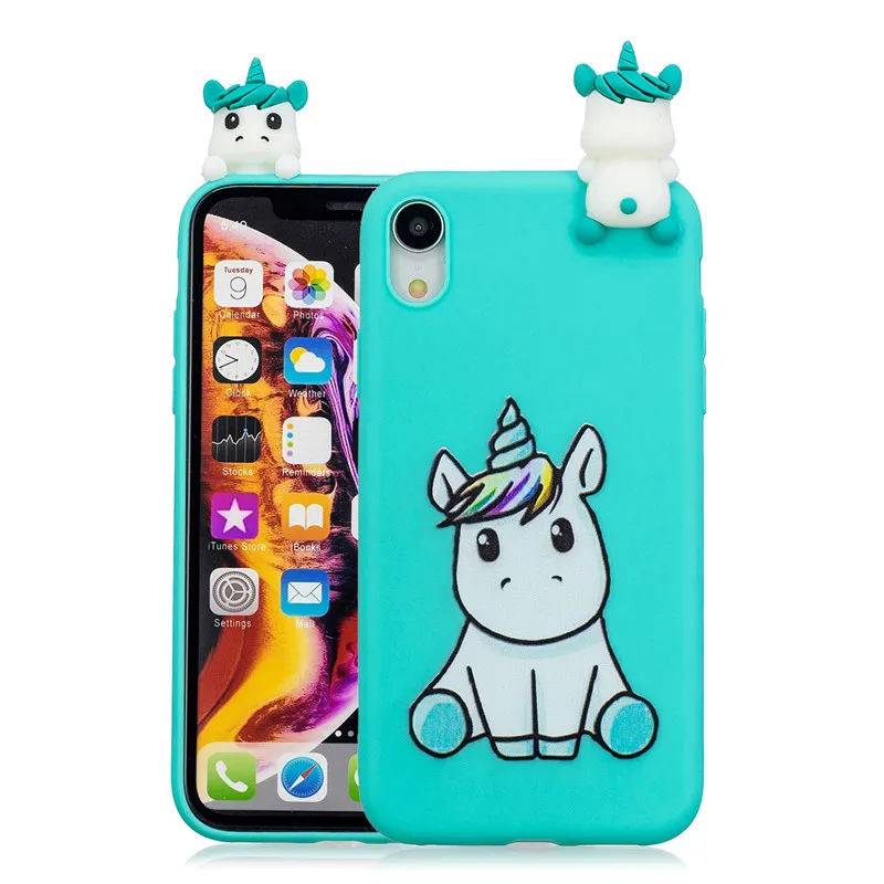 K 3D мягкий силиконовый чехол из ТПУ для iPhone 7 8 Plus Милый Панда Сова чехол с единорогом для iPhone 11 Pro X XS Max XR 6 6S 7 8 Plus 5S SE - Цвет: K