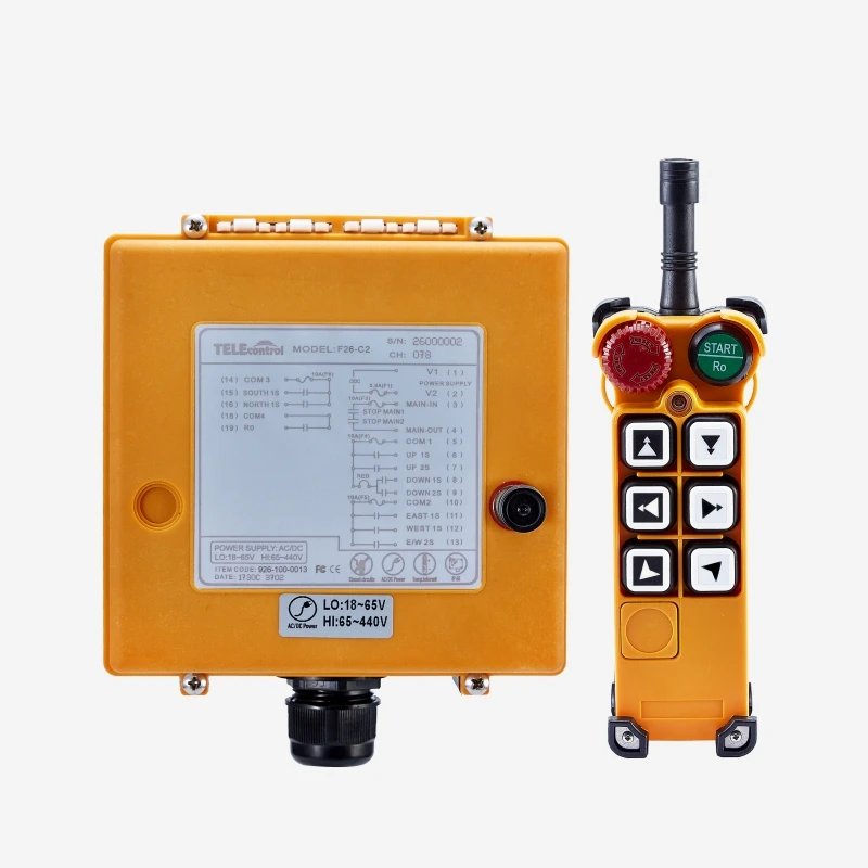 Industrial Remote Control F26-C2 Crane Lift Button Switch 6 buttons 1 receiver transmitter for hoist crane | Обустройство дома