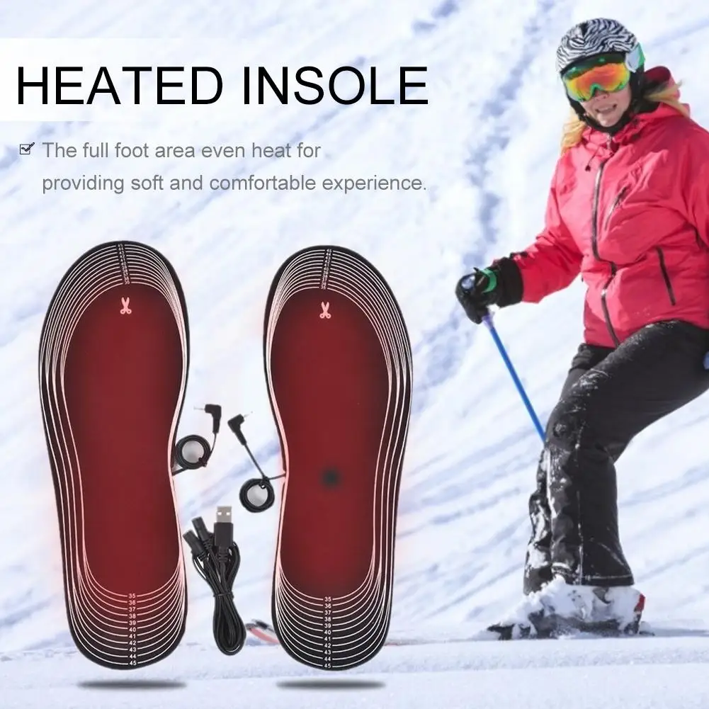 Стельки унисекс с электрическим подогревом и зарядкой от USB Зимние С Подогревом