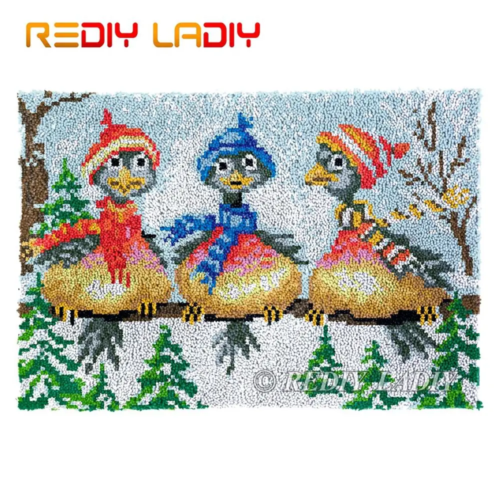 

Крюк с защелкой Наборы три турция объемной пряжи вышивка крючком наборы гобеленов Наборы рукоделие декоративно-прикладного искусства DIY ко...