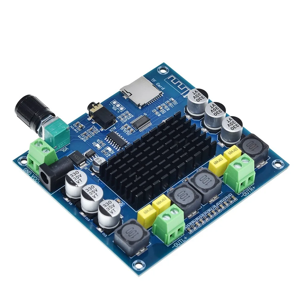 XH-A314 Bluetooth 5,0 TPA3116 50 Вт+ 50 Вт Цифровой усилитель мощности плата стерео аудио усилитель модуль Поддержка TF карты AUX домашний кинотеатр