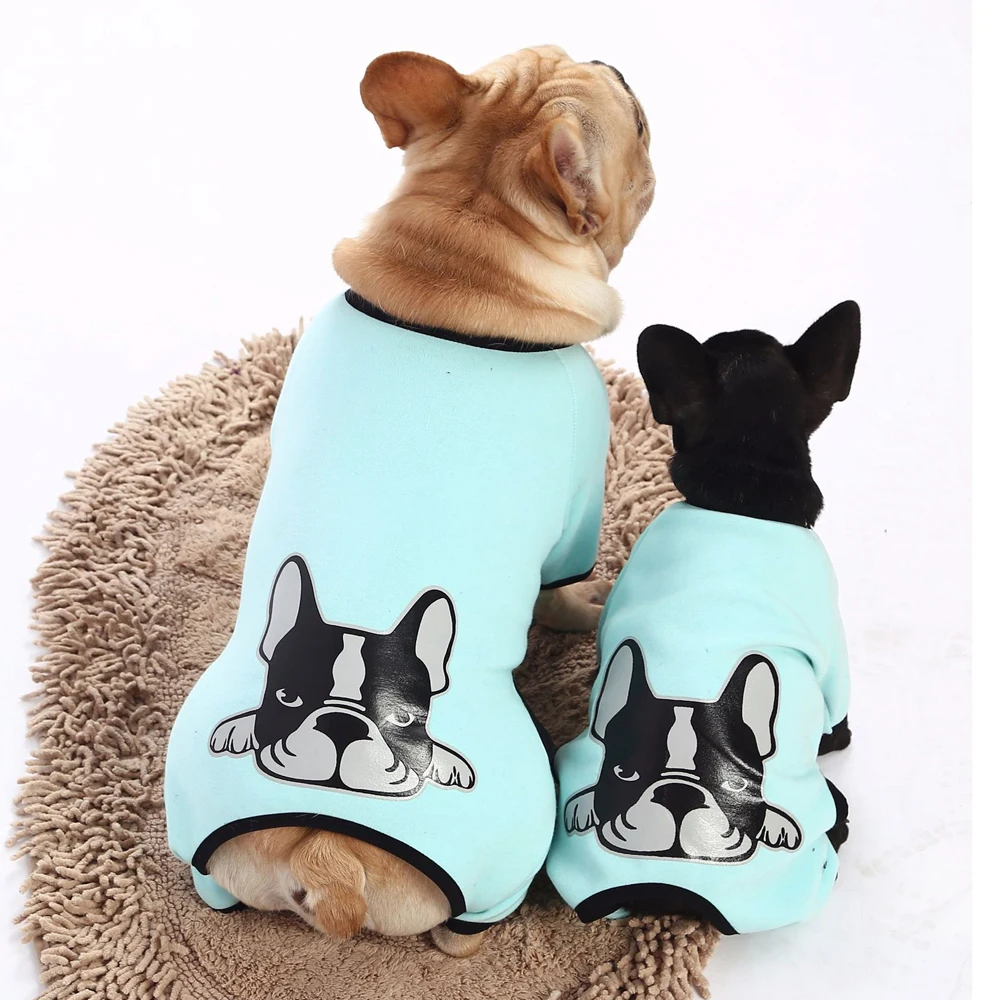 Осень-зима одежда для домашних животных с Мопсом французским бульдогом собак