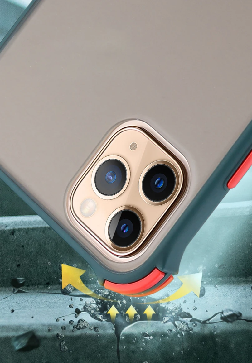 Матовый противоударный чехол для Iphone 11 Pro Xs Max X Xr, Жесткий ПК, прозрачный чехол на заднюю панель для Iphone 7, 8, 6s, 6 Plus, противоударный чехол