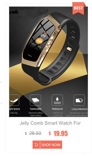 Jelly Comb H8 Фитнес Смарт-Браслет Водонепроницаемый мониторинг сердечного ритма Смарт-браслеты для iOS Android умный браслет для женщин подарок