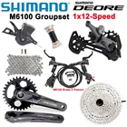 Набор компонентов SHIMANO DEORE M6100, для горных велосипедов, 1x12 Скоростей, 30T 32T 170 175 мм 10-51T, рычаг переключения передач, тормоз