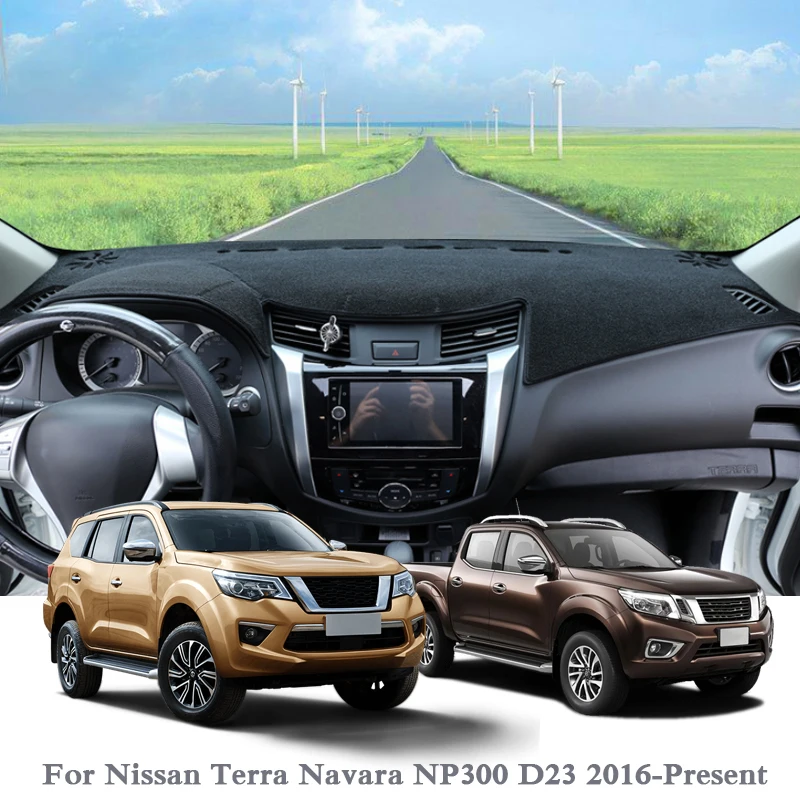 

Car Styling Dashboard Avoid Light Pad Instrument Platform Cover Mats Rose For Nissan Terra Navara NP300 D23 2016-2020 Anti-dust