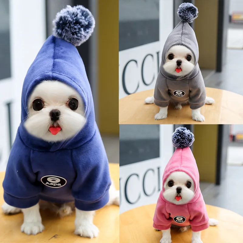 

DogClothes Cartoon Fashion Pet Hoodie Casual Fashion Brand PuppyClothes Small Dog Clothes Pet Cat Clothes FrenchBullfightClothes