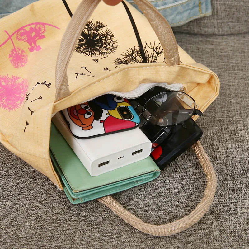 Дисней мультфильм маленькая сумка Новая мода печатная Холщовая Сумка Досуг