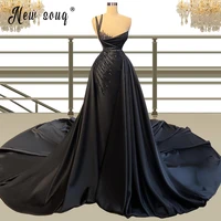 2021 beading sweetheart ball gown evening dress long train prom dress african black plus size vestido women party night gown