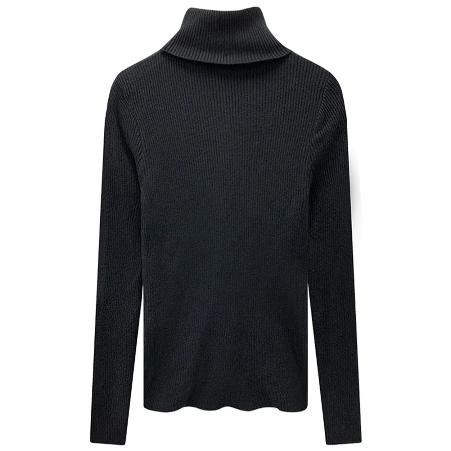 

Thick Turtleneck Sweater Autumn Winter Knitted Ribbed Pullover Sweater Long Sleeve Turtleneck Slim Jumper Soft Warm Pull Femme