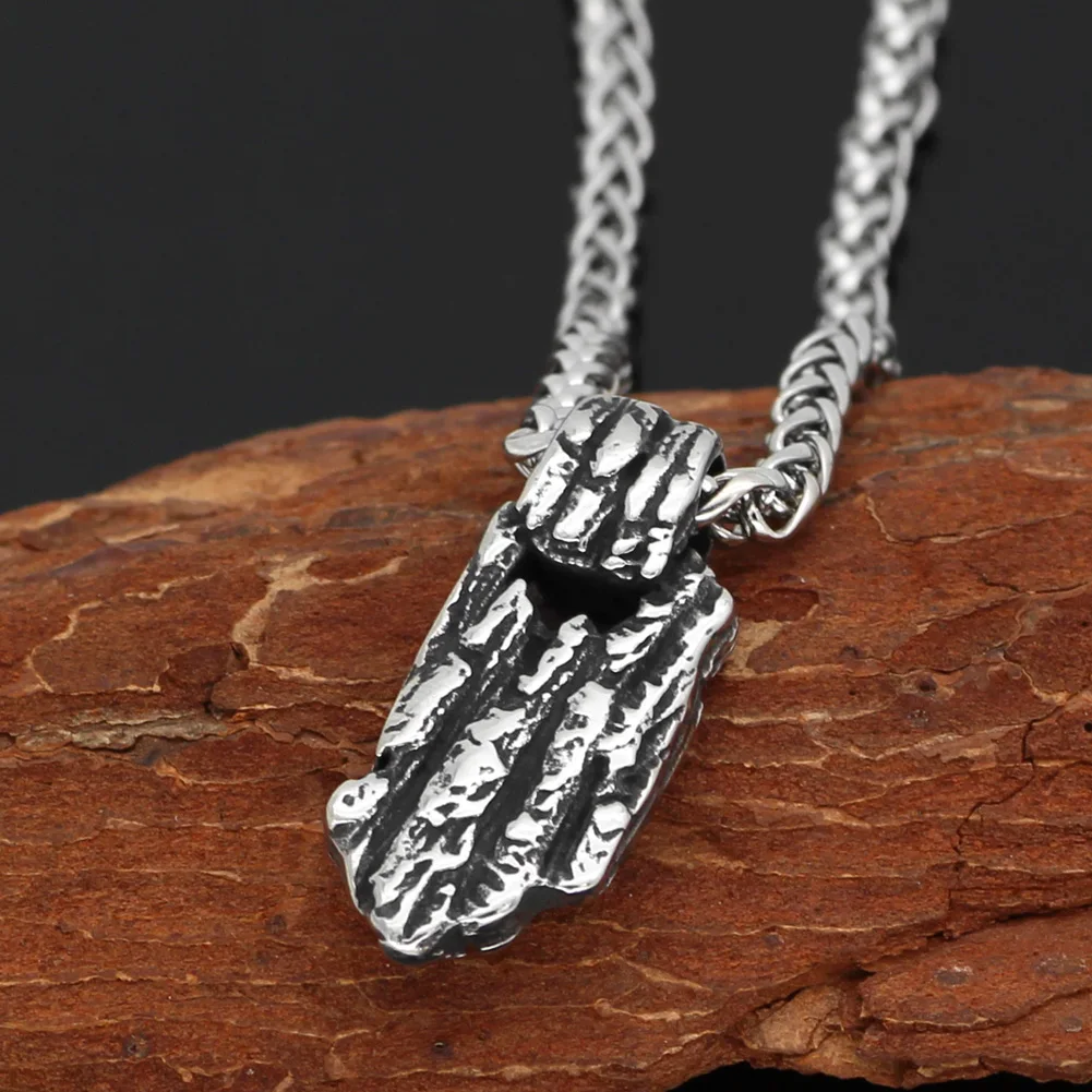 Нержавеющая сталь скандинавский Викинг амулет символ Одина ожерелье с дизайном