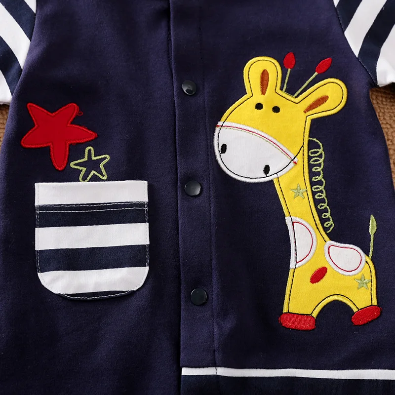 New born Baby Boy Clothes Cotton Newborn Rompers Giraffe Infant Jumpsuits Babygrow Long Sleeve Cartoon Clothing Things Onesie |